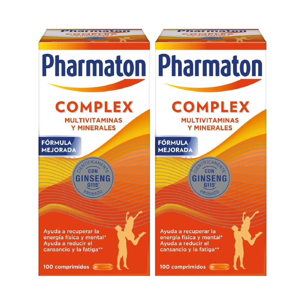 Pharmaton Complex - Multivitamínico con Ginseng G115-100 Comprimidos - Energía Física y Mental - Vitaminas para el cansancio