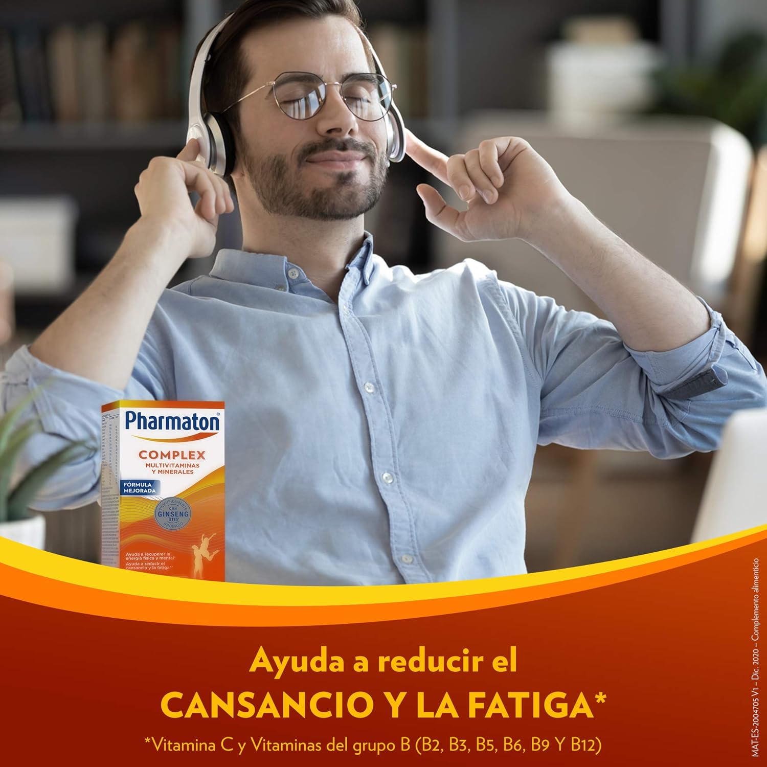 Pharmaton Complex - Multivitamínico con Ginseng G115-100 Comprimidos - Energía Física y Mental - Vitaminas para el cansancio