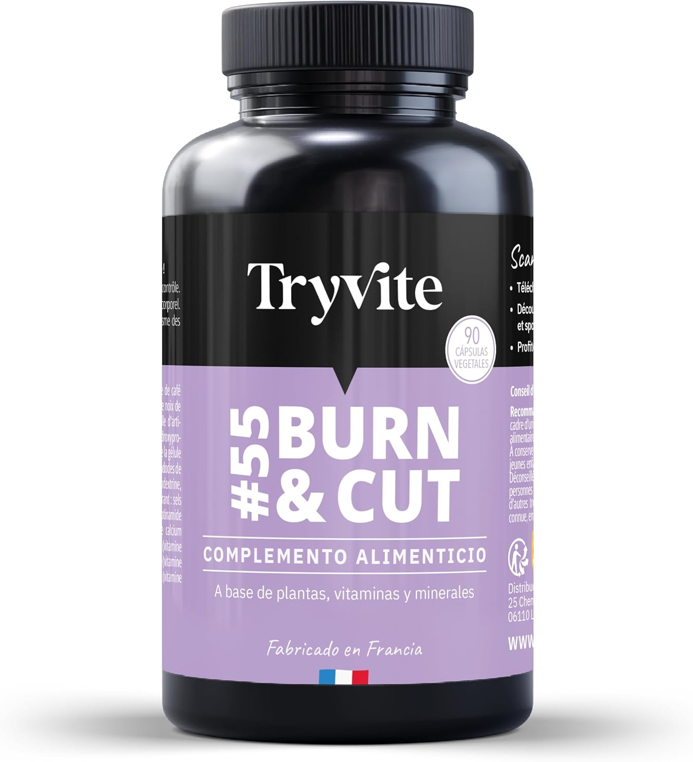 Powerful Fat Burner for Slimming | 90 Very Fast Pills for Women | Fast & Effective | Fat Burner | Appetite Satiating | TRYVITE BURN&CUT