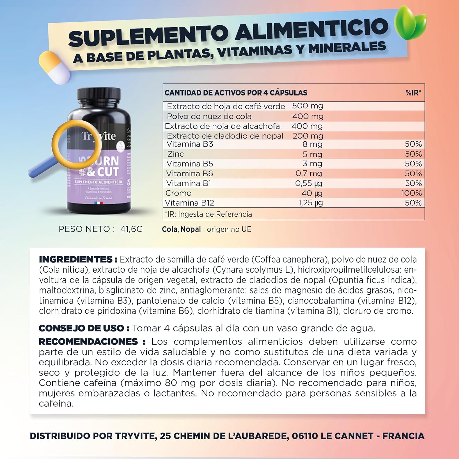 Powerful Fat Burner for Slimming | 90 Very Fast Pills for Women | Fast & Effective | Fat Burner | Appetite Satiating | TRYVITE BURN&CUT